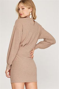 Mock Neck Knit Dress